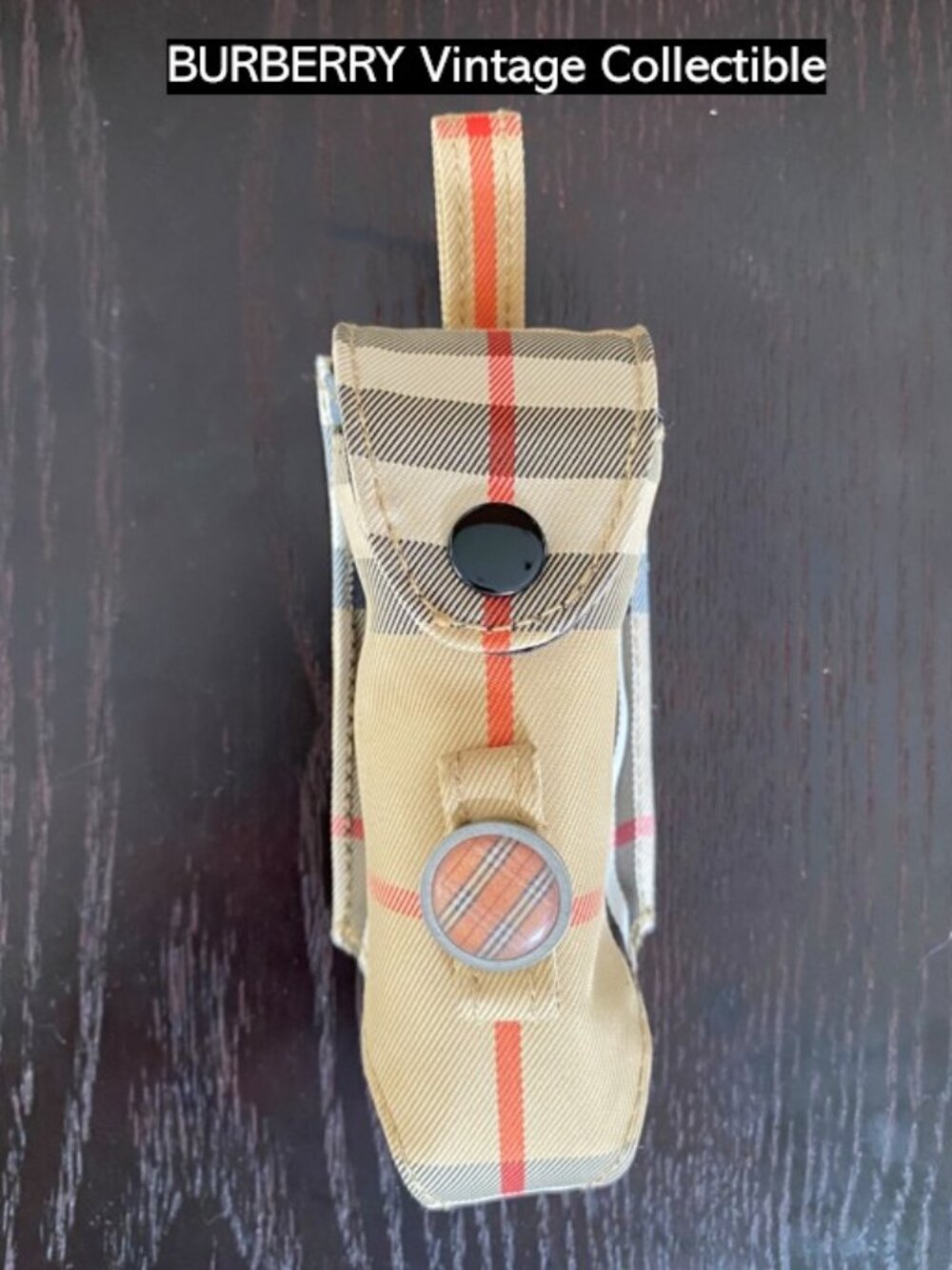 Vintage Burberry Nova Check Golf Ball Holder Rare Collector's Piece